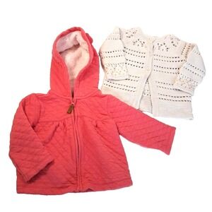 Baby Girl 12 Months Valentines Day Winter Spring Clothes Jacket Sweater‎ Pink